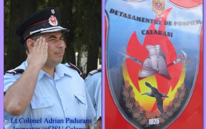 Lt. colonel. Adrian Păduraru este noul inspector șef al ISU Călărași
