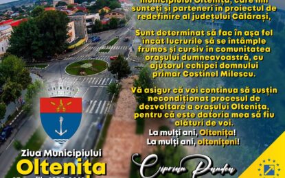 Senator Ciprian Pandea/Mesaj pentru oltenițeni de ziua municipiului