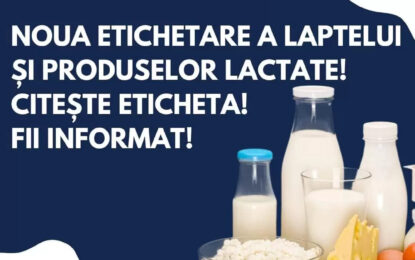 Noua etichetare a laptelui si produselor lactate