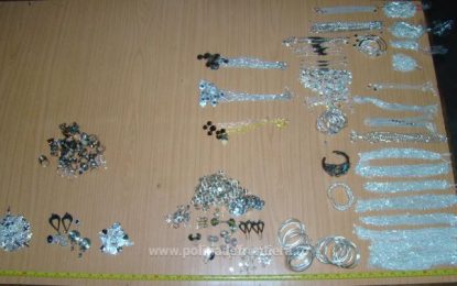 Peste 2 kg de bijuterii nedeclarate, descoperite de polițiștii din vamă/Vezi unde era ascunsă marfa