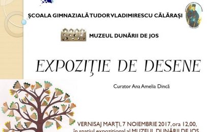 Elevii Școlii Gimnaziale ”Tudor Vladimirescu” își expun desenele la Muzeul Dunării de Jos